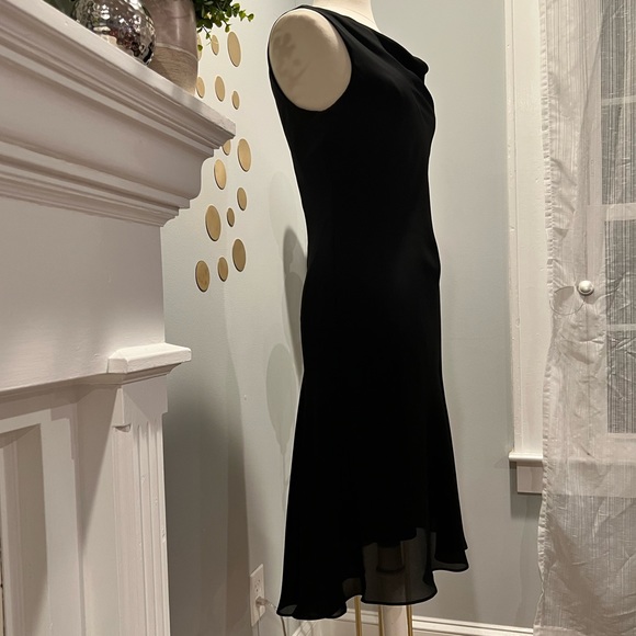 Onyx Nite Draped Neck Cocktail Dress - Picture 3 of 6